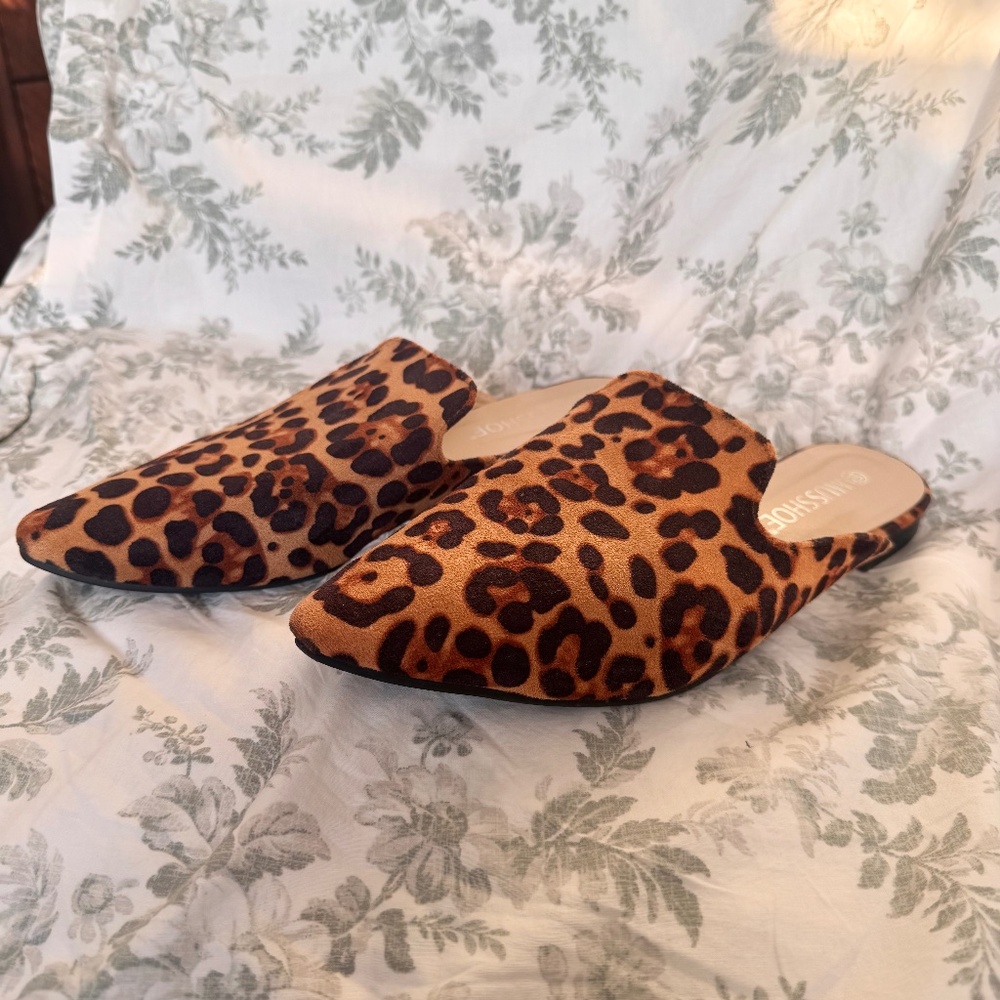 Leopard Print Mules Women's 10